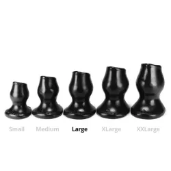 Oxballs Plug Tunnel Pig-Hole noir Large - 9 x 7 cm